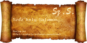 Székely Salamon névjegykártya