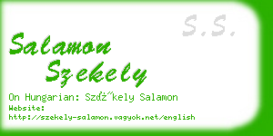 salamon szekely business card